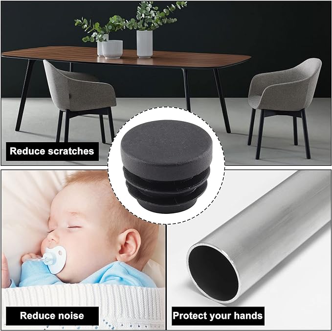 8 PCS Black Round Plastic Blan - Plastic Pipe Clip review and price