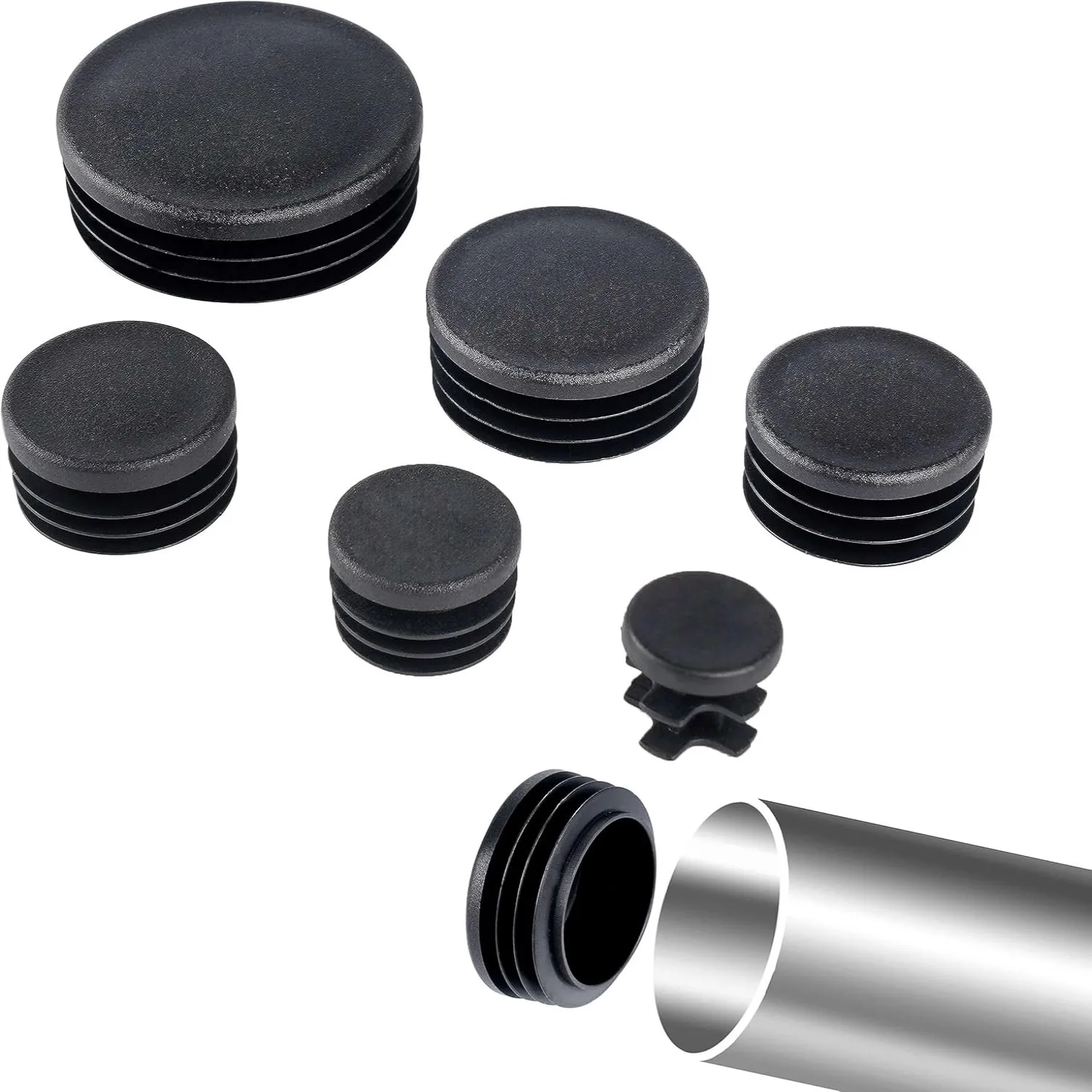 Black Round Pipe Plug 10-60mm  - Plastic Pipe Clip review and price