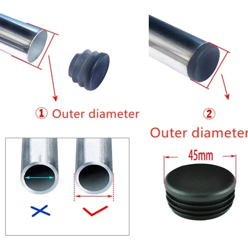 Black Round Pipe Plug 10-60mm  - Plastic Pipe Clip review and price