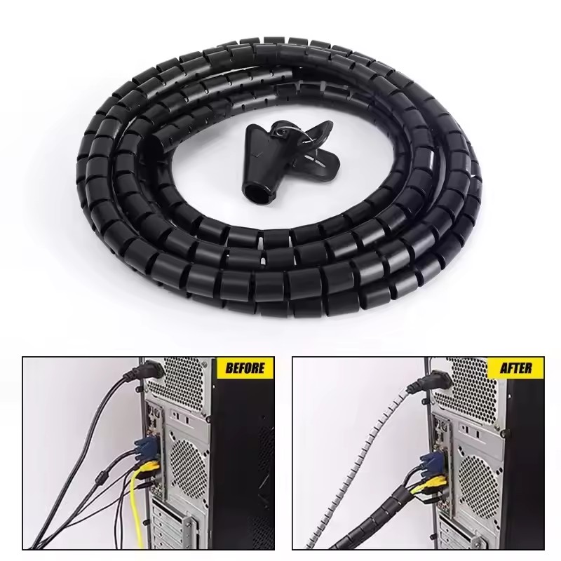 2M Flexible Spiral Cable Organ - Plastic Pipe Clip review and price